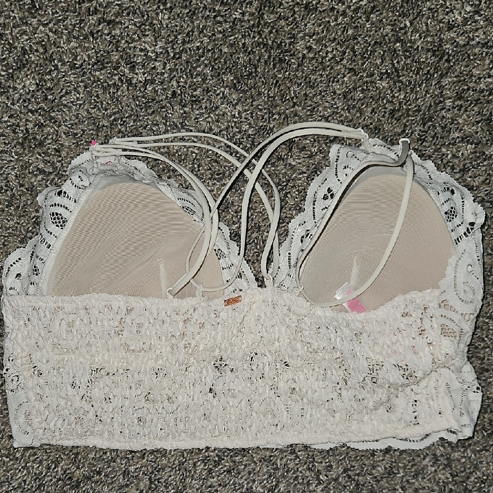 PINK Victoria's Secret Cream Lace Bralette Xl NWT - Picture 4 of 5